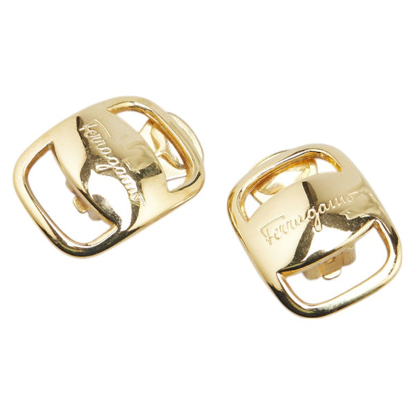 サルヴァトーレフェラガモ ヴァラ イヤリング ゴールド メッキ レディース Salvatore Ferragamo 【中古】