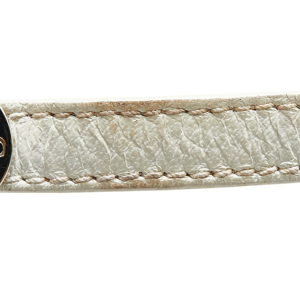 ブルガリ ブルガリブルガリ ブレスレット ホワイト ゴールド レザー メッキ レディース BVLGARI 【中古】