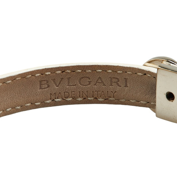 ブルガリ ブルガリブルガリ ブレスレット ホワイト ゴールド レザー メッキ レディース BVLGARI 【中古】