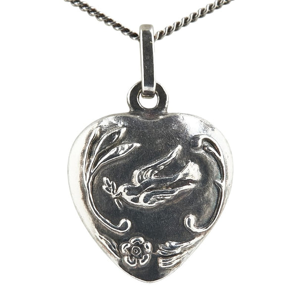 サンローラン ハート モチーフ ネックレス シルバー メタル レディース SAINT LAURENT 【中古】