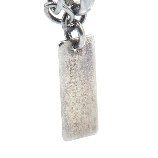 サンローラン ハート モチーフ ネックレス シルバー メタル レディース SAINT LAURENT 【中古】