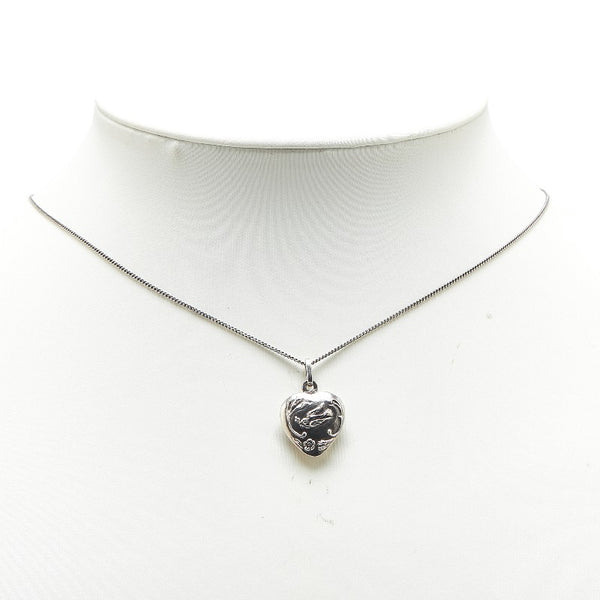 サンローラン ハート モチーフ ネックレス シルバー メタル レディース SAINT LAURENT 【中古】