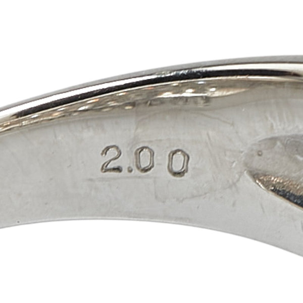 Pt900 プラチナ ダイヤ2.00ct リング 指輪 レディース 11号 【中古】