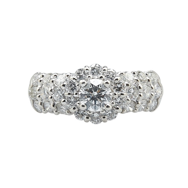 Pt900 プラチナ ダイヤ0.30ct ダイヤ0.70ct リング 指輪 レディース 9号 【中古】