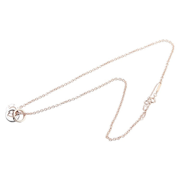 カルティエ ラブ スリーフープ ダイヤモンド 4P ネックレス K18PG ピンクゴールド セラミック レディース CARTIER 【中古】