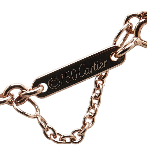 カルティエ ラブ スリーフープ ダイヤモンド 4P ネックレス K18PG ピンクゴールド セラミック レディース CARTIER 【中古】