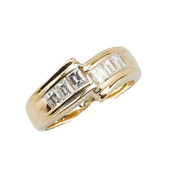 K18YG イエローゴールド ダイヤ0.84ct リング 指輪 レディース 13号 【中古】
