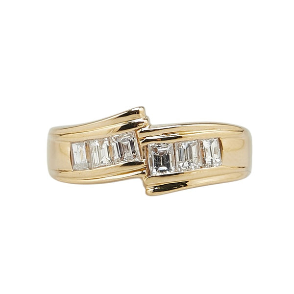 K18YG イエローゴールド ダイヤ0.84ct リング 指輪 レディース 13号 【中古】