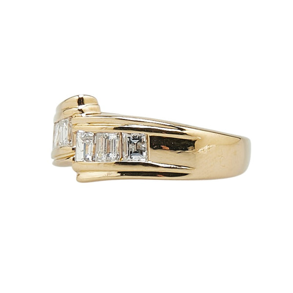K18YG イエローゴールド ダイヤ0.84ct リング 指輪 レディース 13号 【中古】