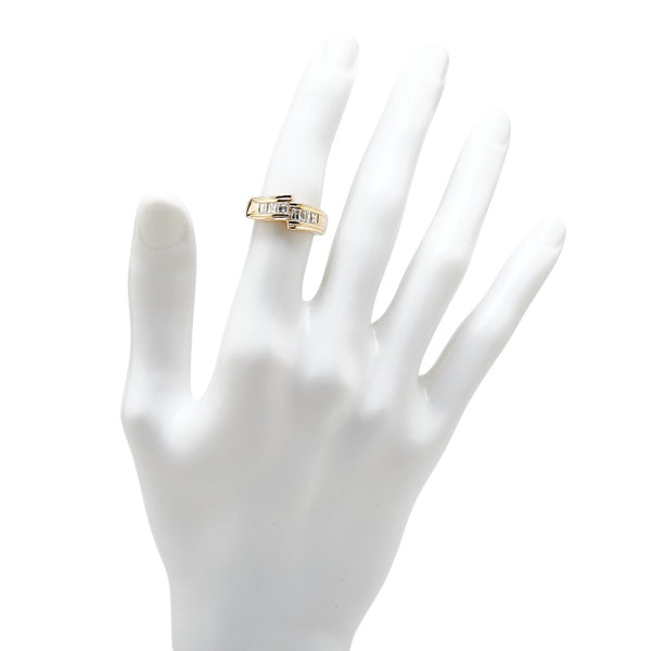 K18YG イエローゴールド ダイヤ0.84ct リング 指輪 レディース 13号 【中古】