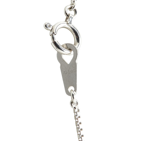 K18WG ホワイトゴールド ダイヤ0.50ct クロス 十字架 モチーフ ペンダントネックレス レディース 【中古】