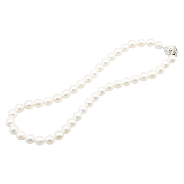 Silver シルバー アコヤパール9～9.5mm ネックレス レディース 【中古】