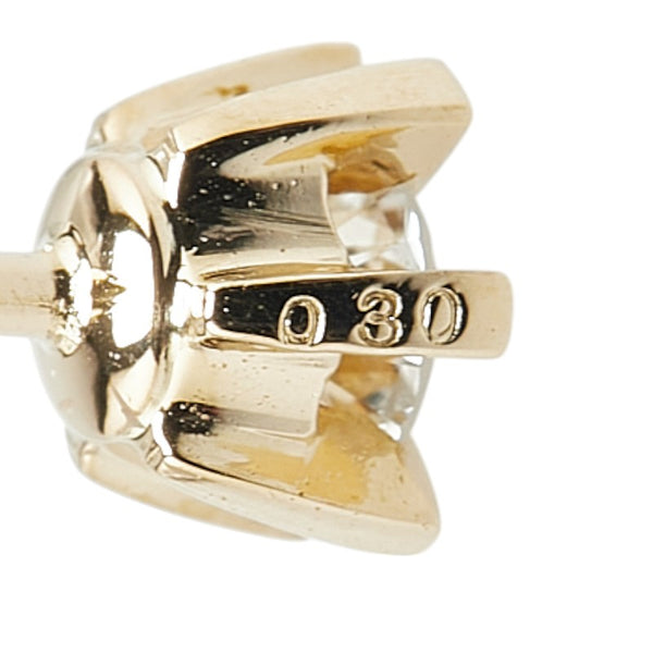 K18YG イエローゴールド ダイヤ0.30ct スタッドピアス レディース 【中古】