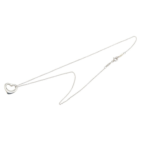 ティファニー オープンハート 2Pダイヤ ネックレス SV925 シルバー レディース TIFFANY&Co. 【中古】