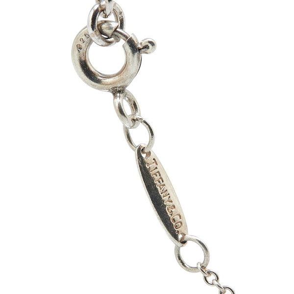 ティファニー オープンハート 2Pダイヤ ネックレス SV925 シルバー レディース TIFFANY&Co. 【中古】