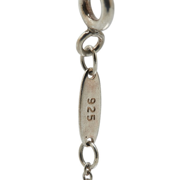 ティファニー オープンハート 2Pダイヤ ネックレス SV925 シルバー レディース TIFFANY&Co. 【中古】