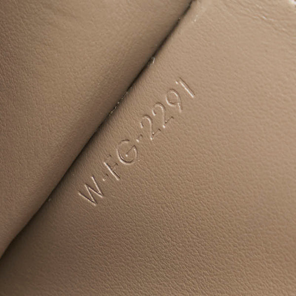 セリーヌ スモール トリフォールド ウォレット 三つ折り財布 コンパクトウォレット グレージュ レザー レディース CELINE 【中古】
