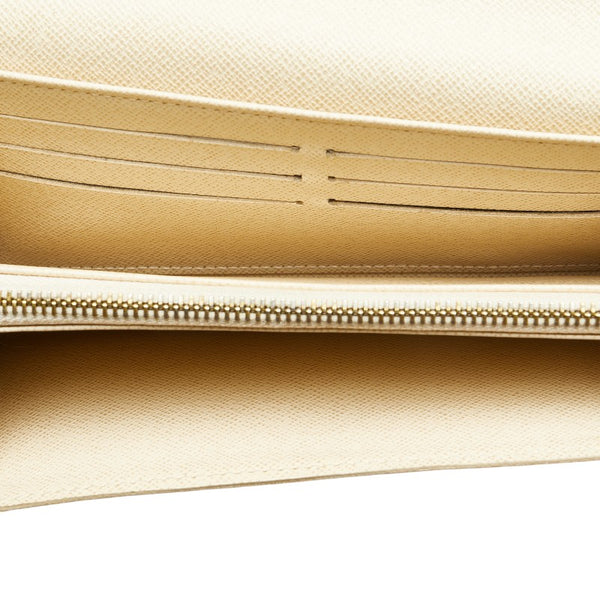 ルイ ヴィトン ダミエ アズール ポルトフォイユ サラ 長財布 N61735 ホワイト PVC レザー レディース LOUIS VUITTON 【中古】
