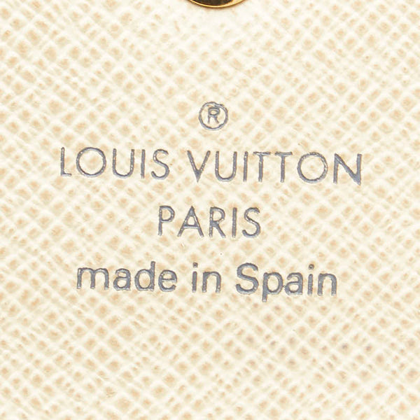 ルイ ヴィトン ダミエ アズール ポルトフォイユ サラ 長財布 N61735 ホワイト PVC レザー レディース LOUIS VUITTON 【中古】