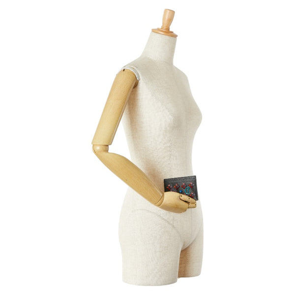 クリスチャンルブタン スパイクスタッズ カードケース ブラック レザー レディース Christian Louboutin 【中古】