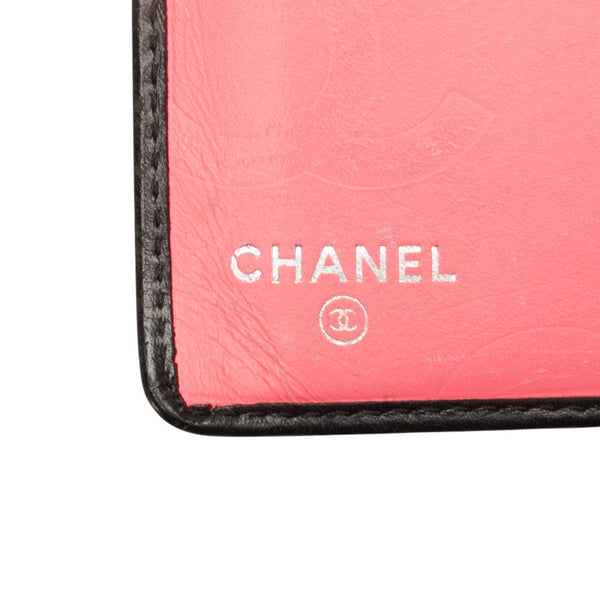 シャネル カンボンライン ココマーク 長財布 ブラック ラムスキン レディース CHANEL 【中古】