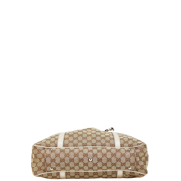 グッチ GGキャンバス ダブルG トートバッグ ショルダーバッグ 232957 ベージュ ホワイト キャンバス レザー レディース GUCCI 【中古】