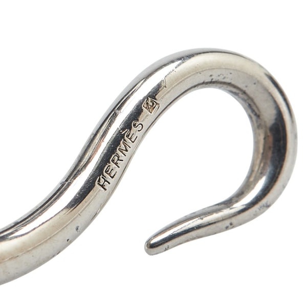 エルメス ジャンボ ブレスレット ブラック シルバー レザー メタル レディース HERMES 【中古】