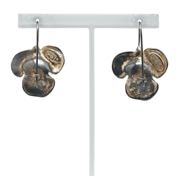 シャネル ココマーク カメリア ピアス シルバー メタル フェイクパール レディース CHANEL 【中古】