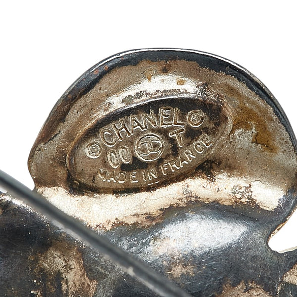 シャネル ココマーク カメリア ピアス シルバー メタル フェイクパール レディース CHANEL 【中古】