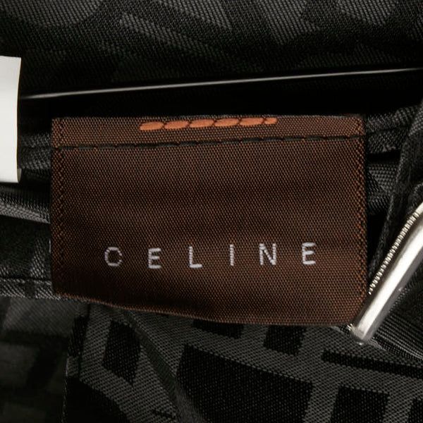 セリーヌ ロゴ 総柄 折りたたみ傘 グレー ブラック ナイロン レディース CELINE 【中古】
