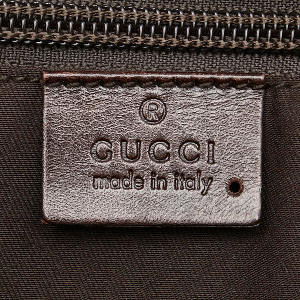 グッチ GGキャンバス ハンドバッグ トートバッグ 153238 001998 ブラウン キャンバス レザー レディース GUCCI 【中古】