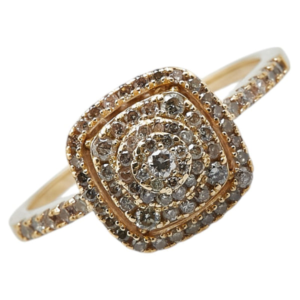 K18YG イエローゴールド ダイヤ0.50ct リング 指輪 レディース 13号 【中古】