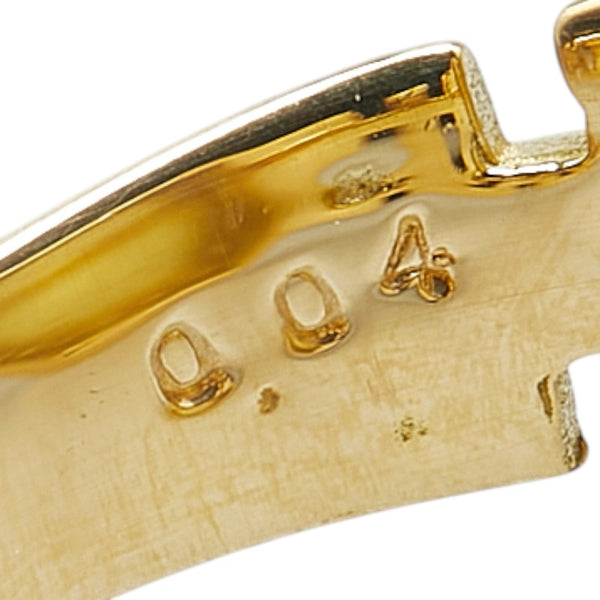 K18YG イエローゴールド ダイヤ0.04ct リング 指輪 レディース 11号 【中古】