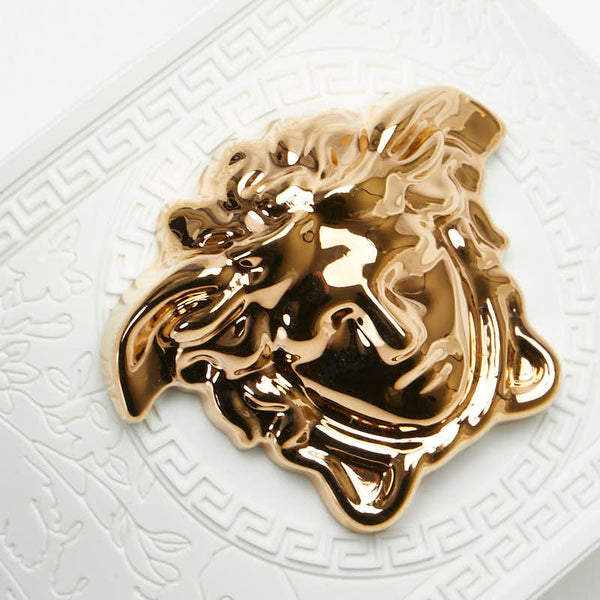 ヴェルサーチェ パラッツォ メデューサ スライドサンダル シャワーサンダル サイズ：41 ホワイト ラバー メンズ VERSACE 【中古】