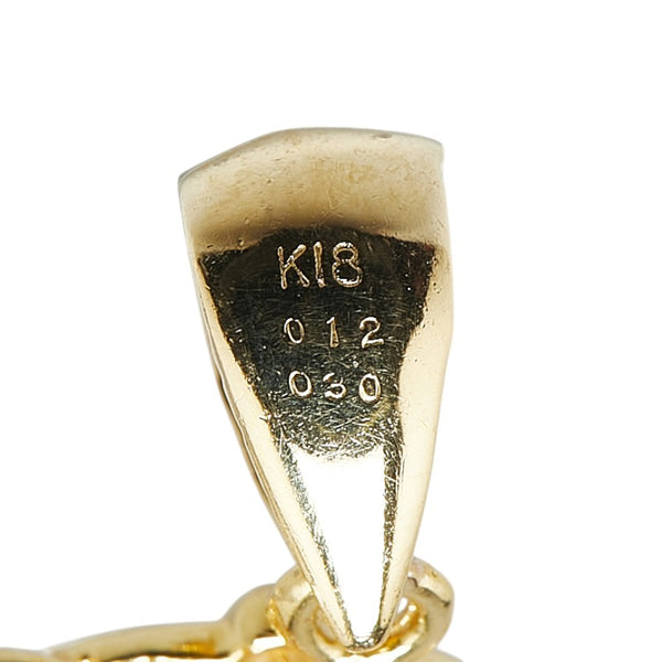 K24YG イエローゴールド K18YG イエローゴールド ダイヤ0.13ct エメラルド、ルビー0.30ct エリザベス2世 マン島 キャットコイン 硬貨 1/5OZ  ペンダントトップ レディース 【中古】