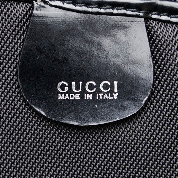 グッチ ボストンバッグ ショルダーバッグ 2WAY 012 3754 ブラック ナイロン レザー レディース GUCCI 【中古】