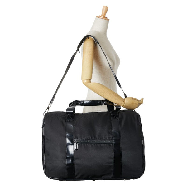 グッチ ボストンバッグ ショルダーバッグ 2WAY 012 3754 ブラック ナイロン レザー レディース GUCCI 【中古】