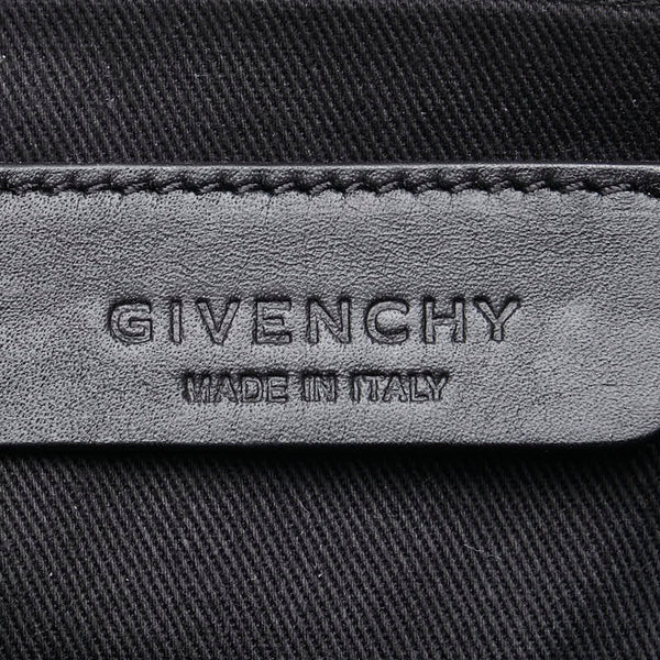 ジバンシー チェック クラッチバッグ セカンドバッグ ブラック ホワイト レザー レディース Givenchy 【中古】