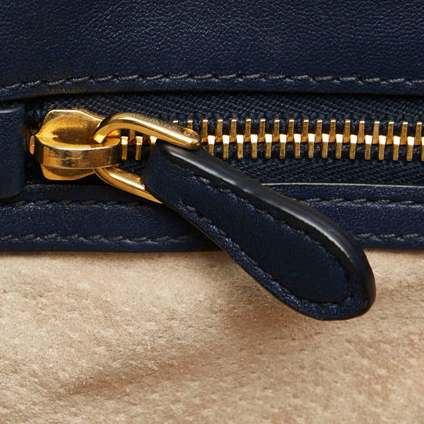 プラダ ハンドバッグ ショルダーバッグ 2WAY ネイビー レザー レディース PRADA 【中古】