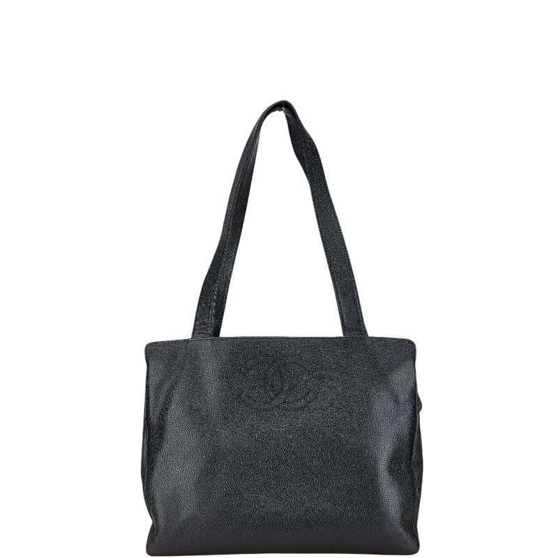 シャネル ココマーク ハンドバッグ トートバッグ ブラック マットキャビアスキン レディース CHANEL 【中古】