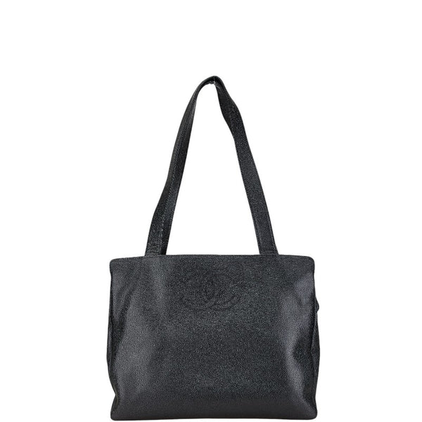 シャネル ココマーク ハンドバッグ トートバッグ ブラック マットキャビアスキン レディース CHANEL 【中古】