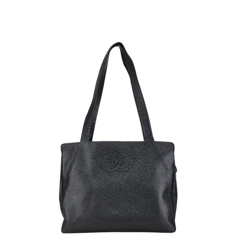 シャネル ココマーク ハンドバッグ トートバッグ ブラック マットキャビアスキン レディース CHANEL 【中古】
