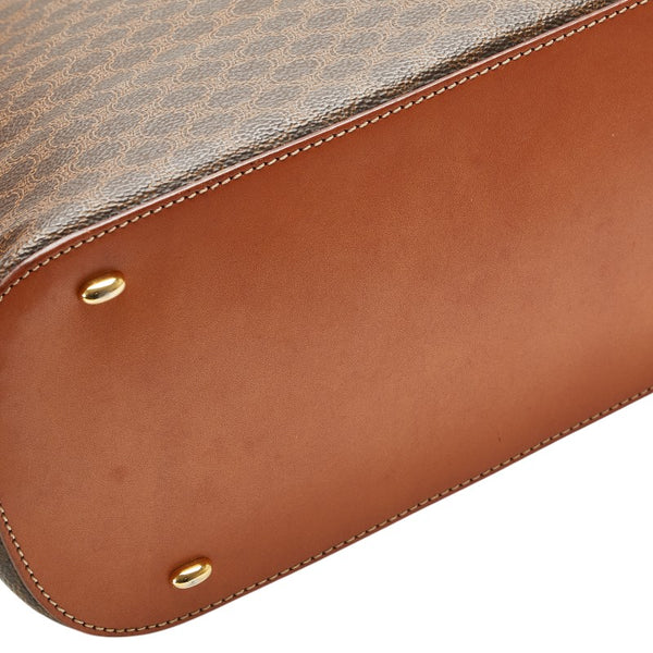 セリーヌ マカダム ハンドバッグ ショルダーバッグ 2WAY ブラウン PVC レザー レディース CELINE 【中古】