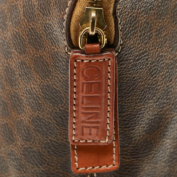 セリーヌ マカダム ハンドバッグ ショルダーバッグ 2WAY ブラウン PVC レザー レディース CELINE 【中古】