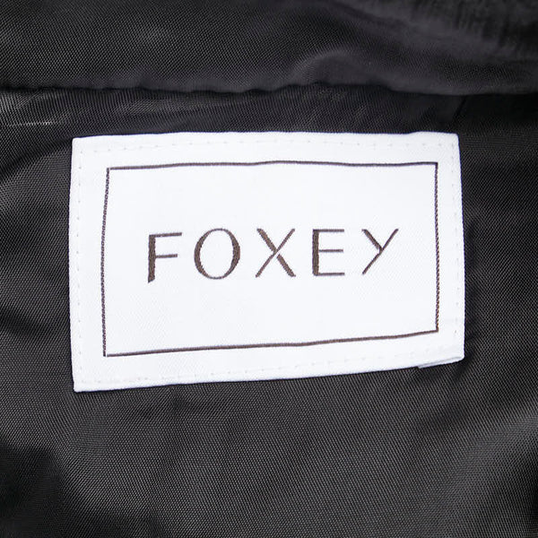 フォクシー ノースリーブワンピース サイズ：38 ブラック ツイード レザー レディース FOXEY 【中古】