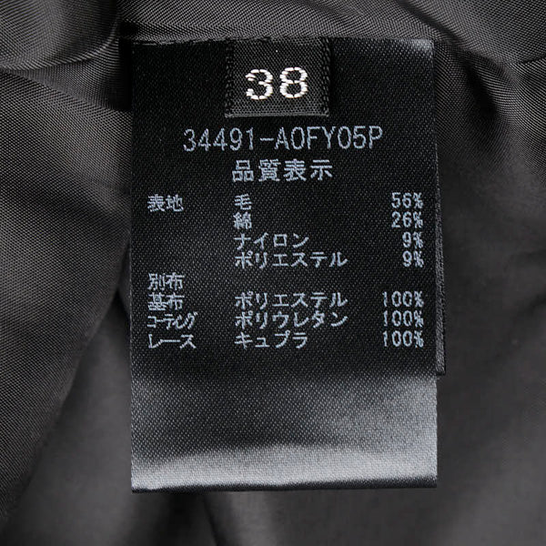 フォクシー ノースリーブワンピース サイズ：38 ブラック ツイード レザー レディース FOXEY 【中古】