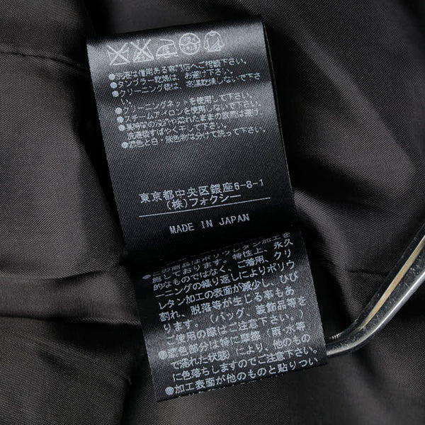 フォクシー ノースリーブワンピース サイズ：38 ブラック ツイード レザー レディース FOXEY 【中古】