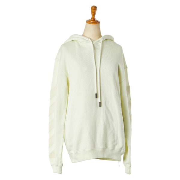 オフホワイト 19SS DIAG CARRYOVER LONG HOODIE  パーカー フーディー サイズ：XS OWBB032S19D97083 ライトグリーン コットン レディース OFF-WHITE 【中古】