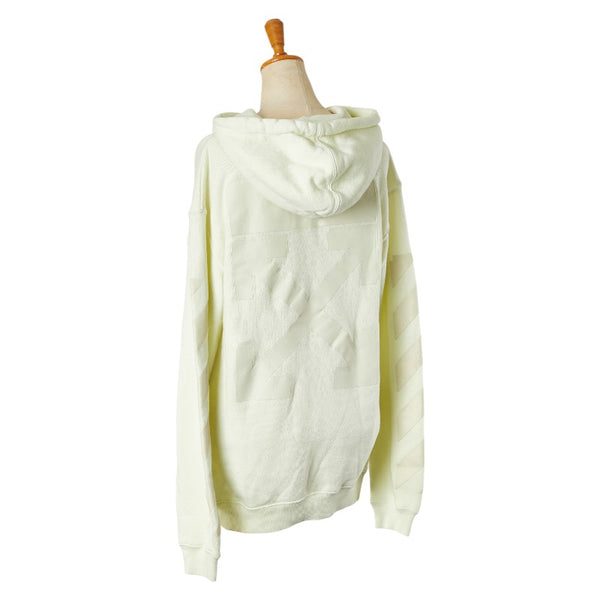 オフホワイト 19SS DIAG CARRYOVER LONG HOODIE  パーカー フーディー サイズ：XS OWBB032S19D97083 ライトグリーン コットン レディース OFF-WHITE 【中古】