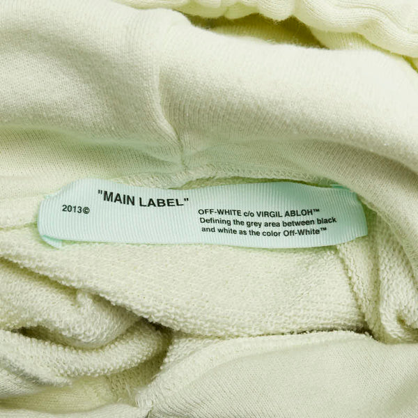 オフホワイト 19SS DIAG CARRYOVER LONG HOODIE  パーカー フーディー サイズ：XS OWBB032S19D97083 ライトグリーン コットン レディース OFF-WHITE 【中古】